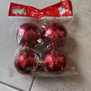 Set 4 bolas doradas o rojas