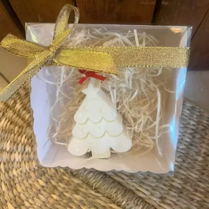 Vela árbol de Navidad en caja para regalar