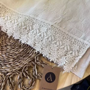 Camino gasa con puntilla 2,60x0,45 cm