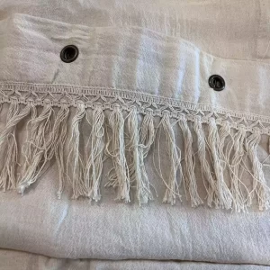 Cortina de gasa 1,80x1,80 con flecos