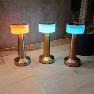 Velador led táctil 3 tonos de luz con batería recargable USB