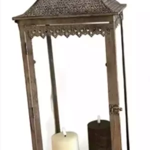 Farol grande vidrio y metal