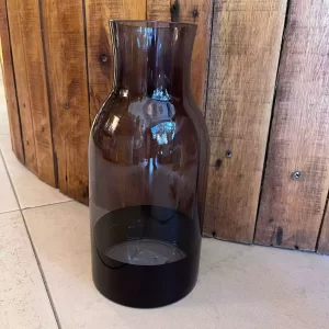 Florero grande 30 cm negro con detalle fume