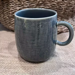 Taza cerámica gris jaspeado