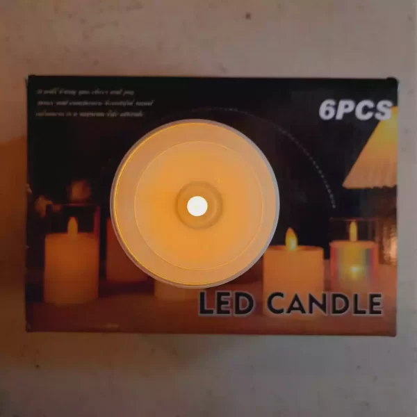 Vela de acrílico parpadeo caja 6 unidades, compra mínima 2 cajas 6