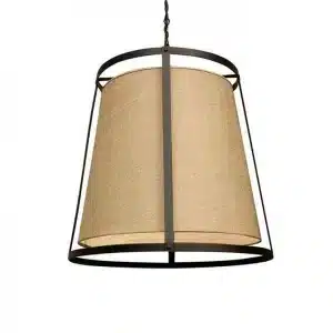 Colgante de hierro y arpillera - 3 tamaños